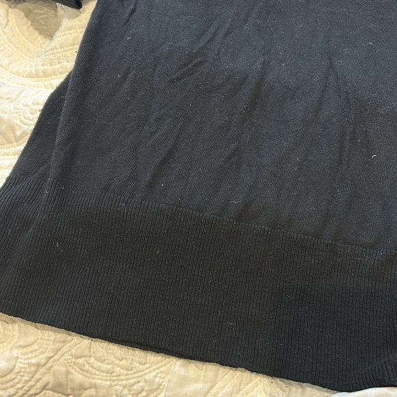 Crystallized Design Cotton/Cashmere Black Sweater-Large - Picture 8 of 9